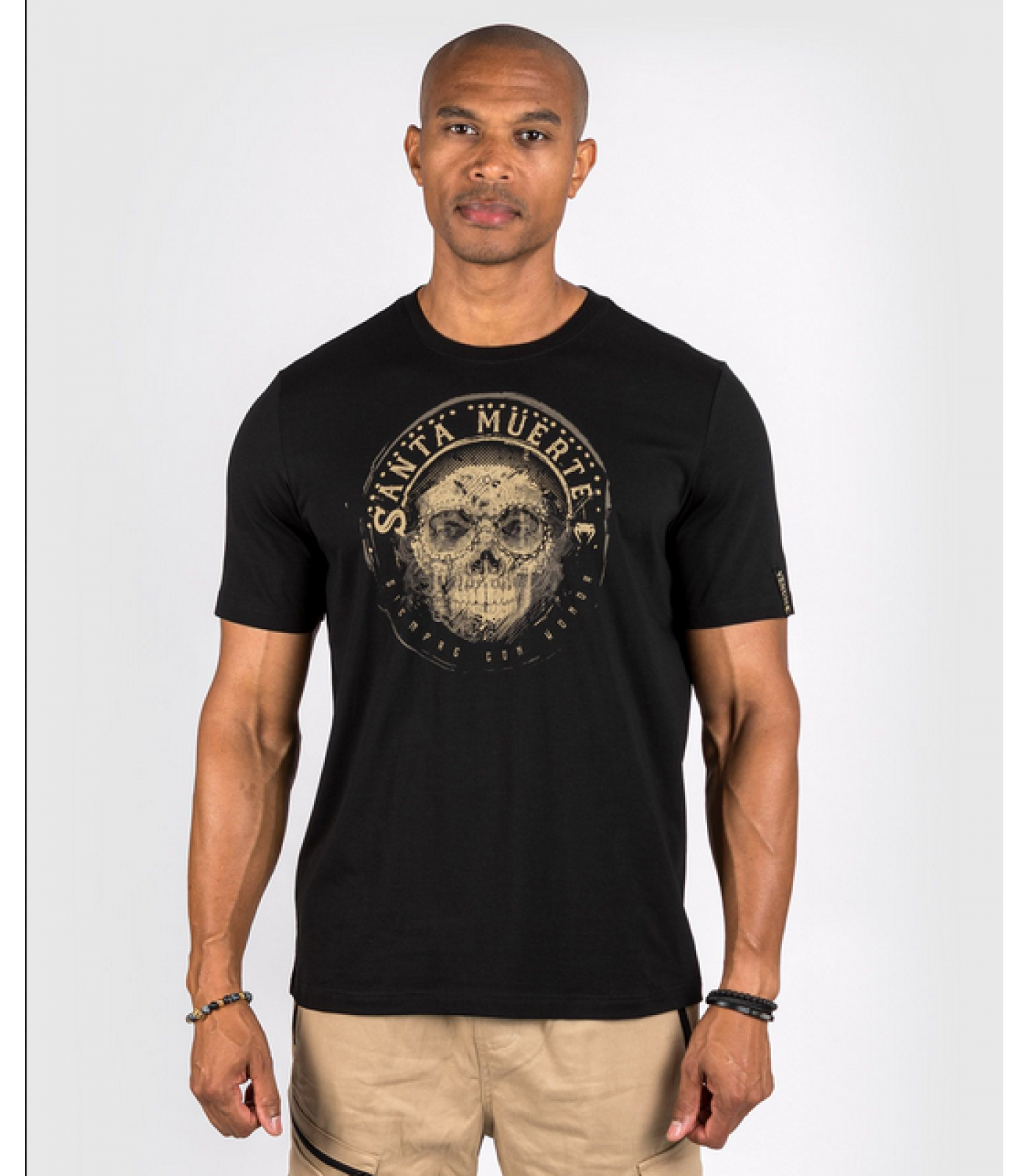 Тениска - Venum Santa Muerte Dark Side - T-shirt - Black/Brown​